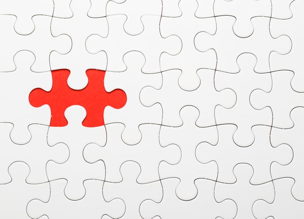 puzzle with missing piece - incomplete data